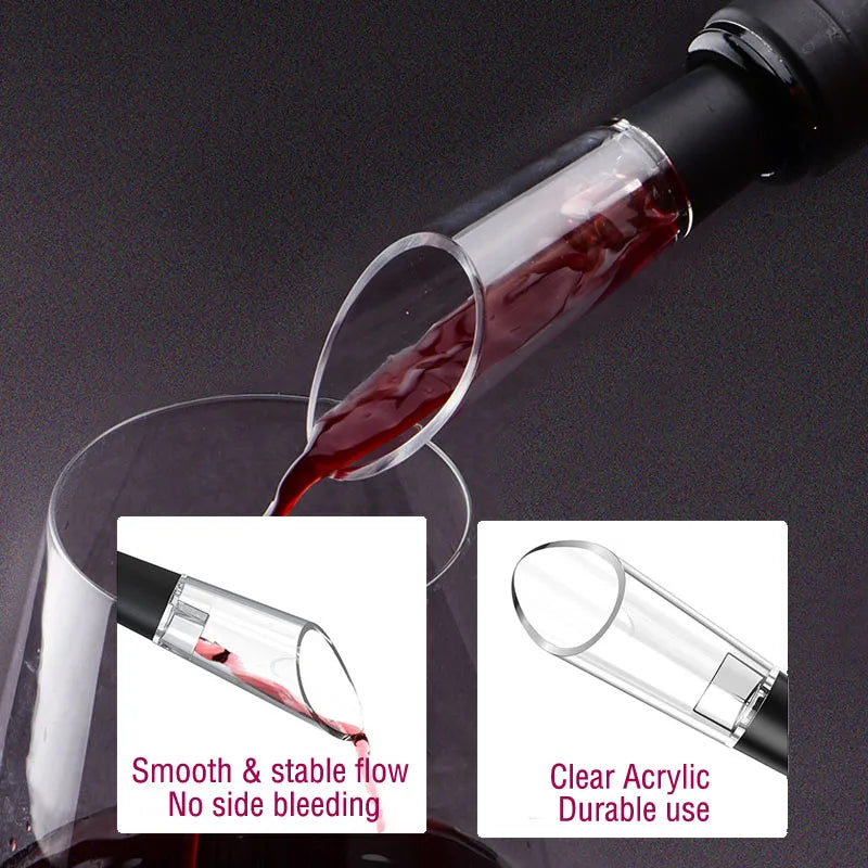 Electric Wine Screwer Set Wine Bottle Corkscrew Rechargeable Gifts Set with Opener Wrap Cutter Preserve Stopper Pourer