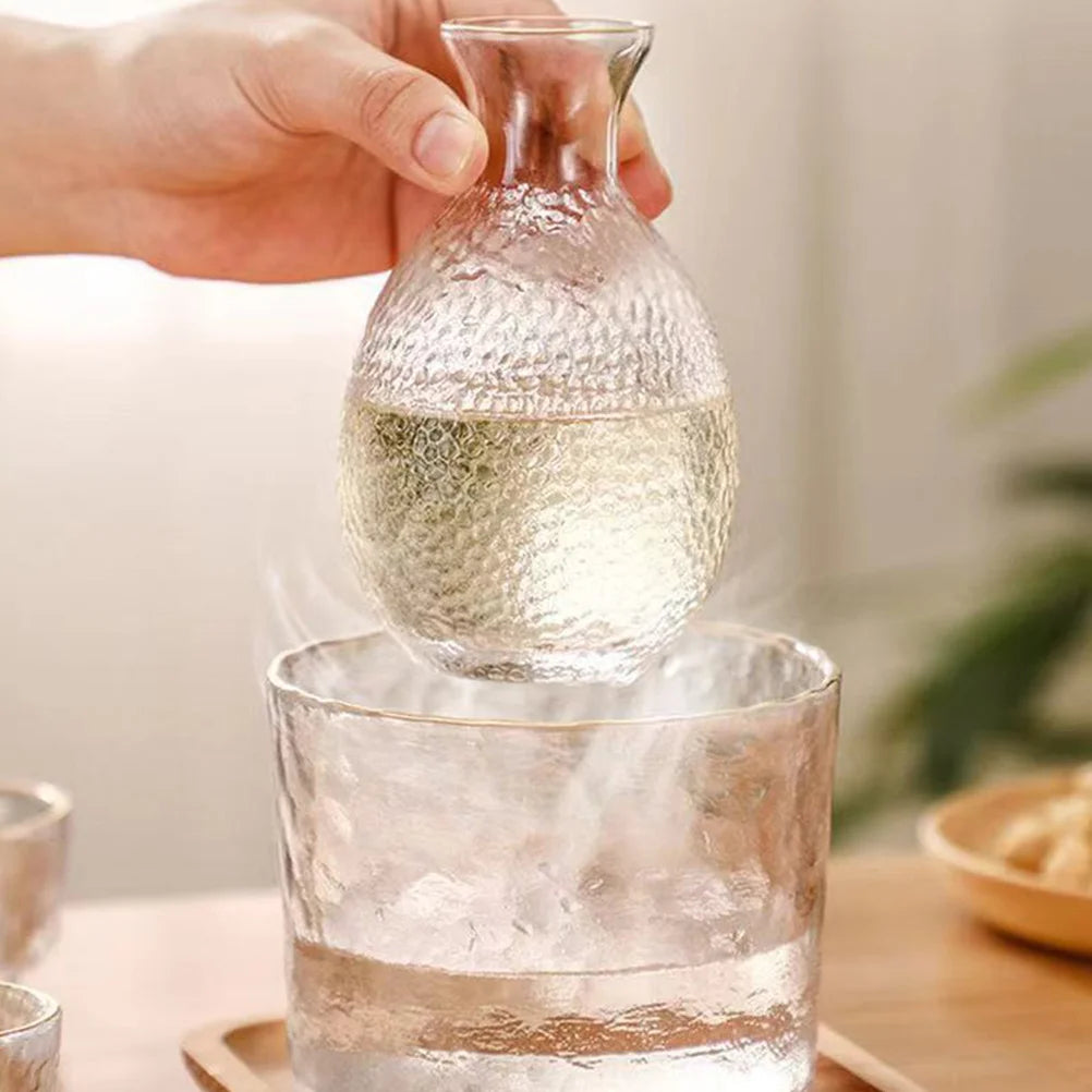Clear Elegant Sake Decanter Japanese Style Kettle Kit Pretty Fashionable Home Brewing Barware Sake Decanter Hand Warmer Mug