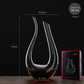U-Shape Classic Red Wine Decanter – 1.5L Hand-Blown Crystal