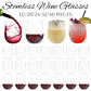 12-40Pcs 12oz Plastic Wine Glasses Disposable Stemless Wine Glasses