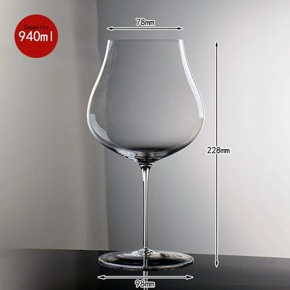 2/1Pcs 940/710ml Crystal Red Wine Glass