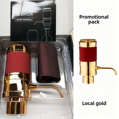 Luxurious 4-in-1 Electric Wine Aerator Decanter Dispenser & Vacuum Saver with LED Display Wine Pourer Gift for Women Wine Lover