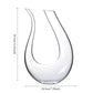 1500ML Big Decanter Handmade Crystal Red Wine Brandy Champagne Glasses Decanter Bottle Jug Pourer Aerator For Family Bar