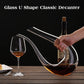 U-Shape Classic Red Wine Decanter – 1.5L Hand-Blown Crystal