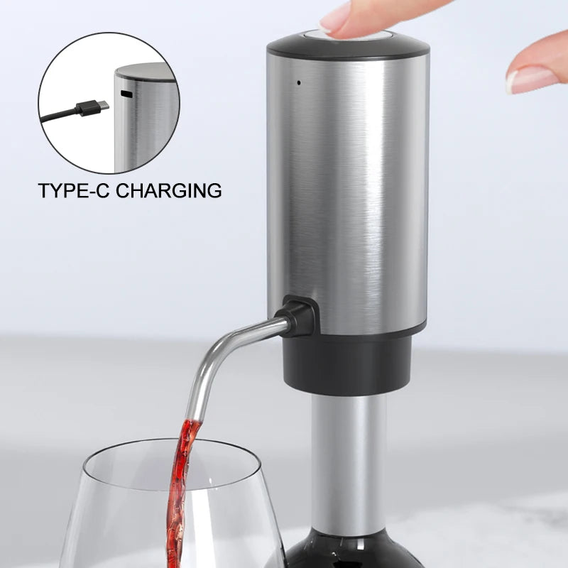 Rechargeable Electric Red Wine Openers Automatic Corkscrew Wine Openers Set Foil Cutter Wine Stopper Wine Pourer Christmas Gifts