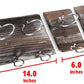 Rustic Wood and Metal Wine Rack Set for 4 Bottle Storage Holder for Home Bar Kitchen Living Room