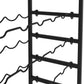 6-Tier Freestanding Wine Rack for 30 Bottles with Wood Countertop and Sturdy Metal Frame