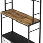CARLA HOME Large Wine Rack for 20 Bottles with Wood Countertop and Sturdy Metal Frame