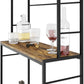 CARLA HOME Large Wine Rack for 20 Bottles with Wood Countertop and Sturdy Metal Frame