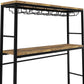 CARLA HOME Large Wine Rack for 20 Bottles with Wood Countertop and Sturdy Metal Frame