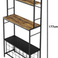 CARLA HOME Large Wine Rack for 20 Bottles with Wood Countertop and Sturdy Metal Frame