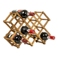 Wooden Wine Rack Freestanding 10 Bottles Countertop Storage
