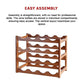 Bamboo Stackable Modular Freestanding Countertop Wine Shelf Rack
