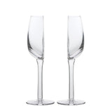 2 Pcs Unique Half-Round Crystal Wine Glass