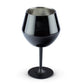 2 Pcs Black Detachable Stainless Steel Wine Glass - 14oz (420ml) Portable Stemmed Goblet for Outdoors & Travel