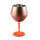 2 Pcs Orange Detachable Stainless Steel Wine Glass - 14oz (420ml) Portable Stemmed Goblet for Outdoors & Travel